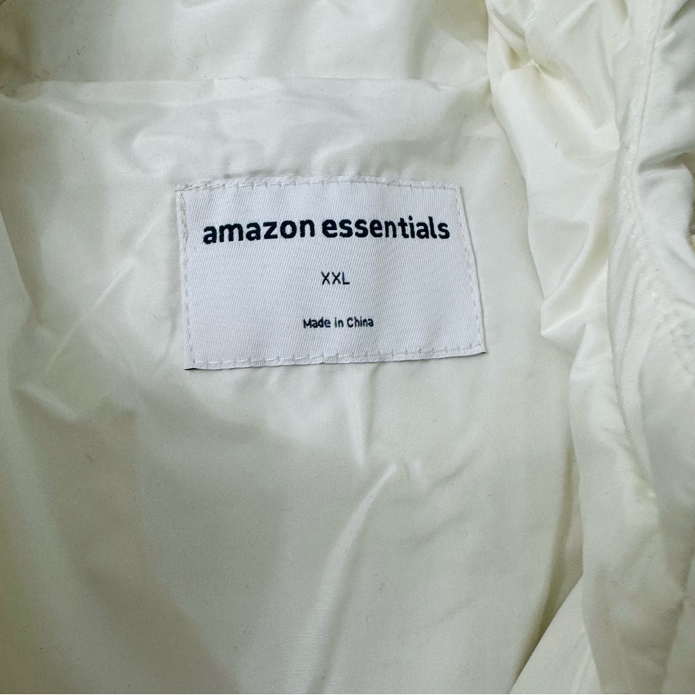 Amazon Essentials Hooded Sherpa Puffer Jacket Ivory XXL - Picture 15 of 16